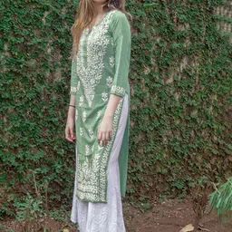 Anni Designer Women Floral Yoke Design Flared Sleeves Sequinned Anarkali Kurta-picture-18