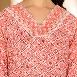Varanga Ethnic Motifs Printed Regular Mirror Work Kurta with Trousers & With Dupatta image 2