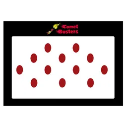 Comet Busters 12 Pcs Reusable Designer Oval Bindis - Red-30