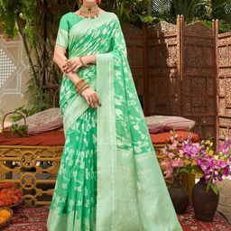 Anouk Woven Design Zari Art Silk Banarasi Saree-image-29