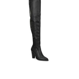 Delize Black High-Top Block Heeled Boots-5
