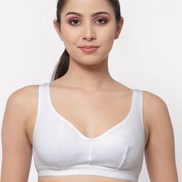 College Girl White Non Padded Workout Bra-picture-13