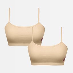 Sillysally Girls Pack of 2 Seamless Double Layer All Day Comfort Beginners Sports Bra-20