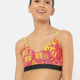 bummer Red Printed Micro Modal Bralette Bra-image-75