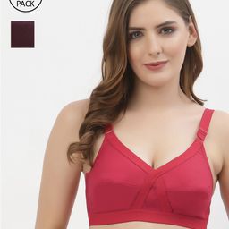 Floret Red & Burgundy Bra-23
