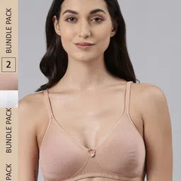 Dollar Missy Pack of 2 Wire-Free Support Bras DTS-2151-R3-WHT-SKN-PO2-image-31
