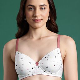 DressBerry Polka Dot Printed Lightly Padded Bra-25