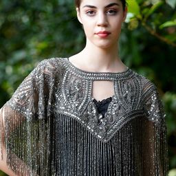 ODETTE Embellished Acrylic Cape-19