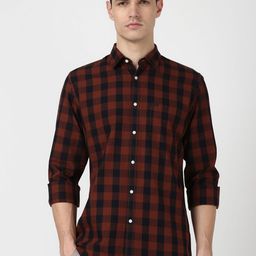 Peter England Casuals Men Buffalo Checks Checked Slim Fit Opaque Casual Shirt-picture-27