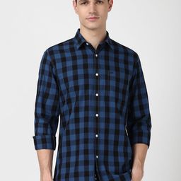 Peter England Casuals Men Slim Fit Buffalo Checks Opaque Checked Casual Shirt-image-75