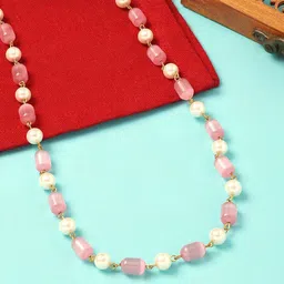 AMI Gold-Plated Pearl Beaded Necklace-image-18