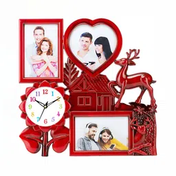 Attractionz Red and White Analogue Contemporary Wall Clock Core-41