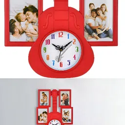 Attractionz Red Round Contemporary Analogue Wall Clock-image-82