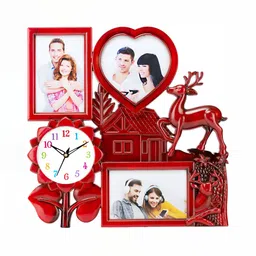 Attractionz Red Core Geometric Shaped Wall Clock-image-82