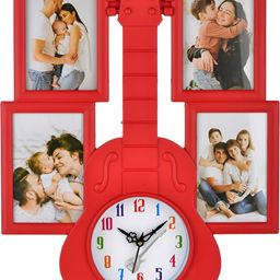 Attractionz Red & White Round Shaped Contemporary Wall Clock-image-99