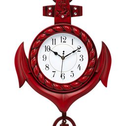 Attractionz Red & White Round Shape Contemporary Wall Clock-image-84