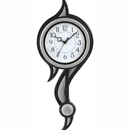 Attractionz SilverToned and White Analogue Contemporary Wall Clock Core-image-97