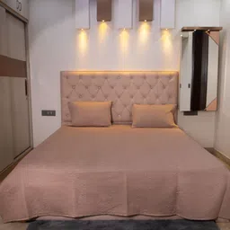 STUDIOHMK Rust Self Designed Cotton 180 to 249 GSM Double King Bed Cover Set-picture-19