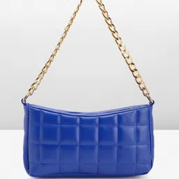 Lino Perros Geometric Textured Structured Shoulder Bag with Quilted Detail image 3