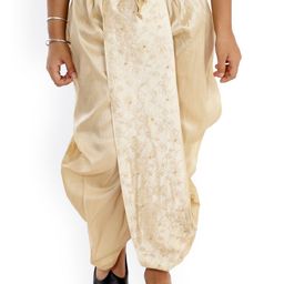 VASTRAMAY Boys Gold Traditional Embroidered Dhoti Pants-33