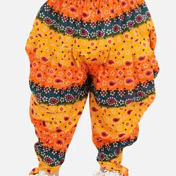 BownBee Girls Orange Ethnic Printed Dhoti-picture-13