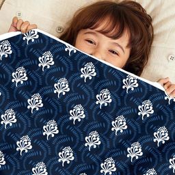 Divine Casa Twilight Blue Soft Crocus AC Room 120 GSM Reversible Baby Blanket Dohar-image-64