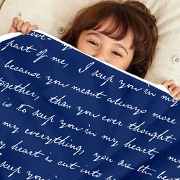 Divine Casa Kids Navy Blue & White Microfiber AC Room 120 GSM Single Bed Dohar-image-82