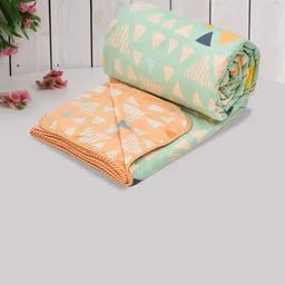 RRC Green Microfiber Cotton Lightweight AC Room 120 GSM Reversible Single Bed Dohar-image-37