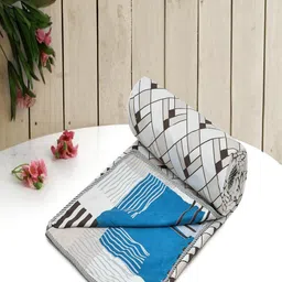 RRC Blue Striped Microfiber AC Room 150 GSM Single Bed Dohar-image-88