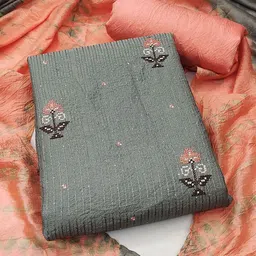 KALINI Embroidered Pure Cotton Unstitched Dress Material-image-95