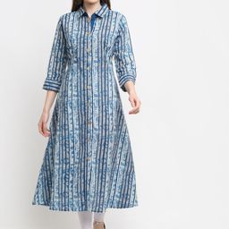 KALINI Women Blue Printed Kurta-image-96