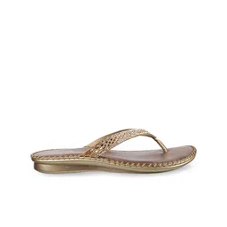 Mochi Women Gold-Toned Embellished Flats image 5