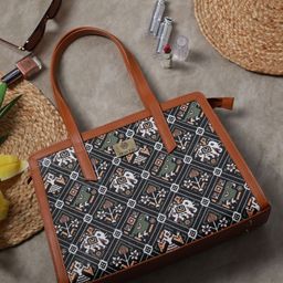 Priyaasi Multicoloured Madhubani Tote Bag-image-70