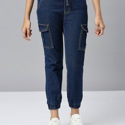 YK Girls Mid Rise Clean Look Stretchable Denim Jogger-image-15