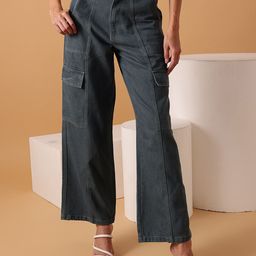 STREET 9 Women Comfort Wide Leg Clean Look Pure Cotton Cargos-picture-0