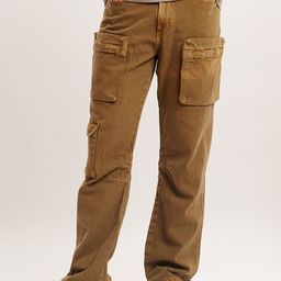 FREAKINS Men Straight Fit Mid-Rise Pure Cotton Cargo Jeans-image-57