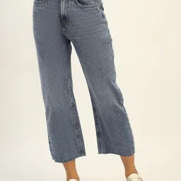 Madame Women Straight Fit Clean Look Pure Cotton Jeans-image-27
