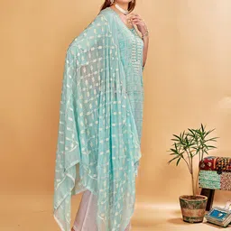 Anouk Ethnic Motifs Printed Regular Sequinned Kurta with Palazzos & Dupatta image 5