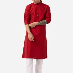 THE KURTA COMPANY Men Ethnic Motifs Printed Cotton Kurta-image-66