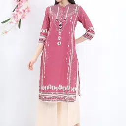 Vishudh Ethnic Motifs Printed Straight Kurta-12