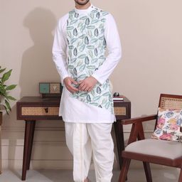 MIDAV Mandarin Collar Long Sleeves Floral Printed Kurta-picture-16