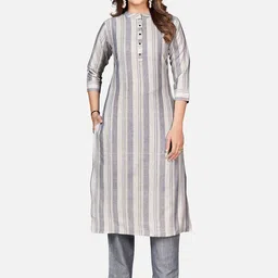 KALINI Women Striped Printed Straight Kurta-picture-45