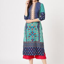 Pannkh Ethnic Motifs Printed Straight Kurta-image-88