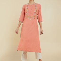 Soch Women Floral Embroidered Regular A-Line Kurta-picture-30