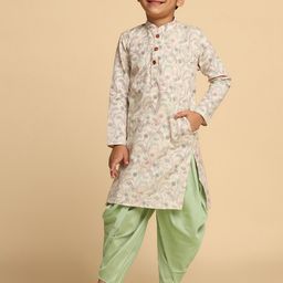 KISAH Boys Printed Mandarin Collar Kurta-image-8