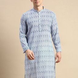 Amodh by Kisah Chevron Printed Straight Kurta-image-76