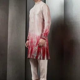 Rohit Gandhi + Rahul Khanna Abstract Dyed Sequinned Straight Kurta image 4