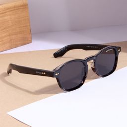 ROYALTAIL Unisex Round Sunglasses with UV Protected Lens RT-SUNG-112-Black-16