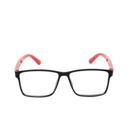 GARTH Unisex Clear Lens & Red Square Sunglasses with UV Protected Lens AERO SQR RED_GRT-21