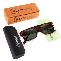 Peter Jones Eyewear Unisex Square Sunglasses with UV Protected Lens SG3637DA-19